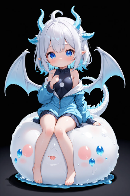 02119-2046619991-little cute mochi mochi white slime dragon girl, round body, sitting, best quality, very aesthetic, (miniature_.webp